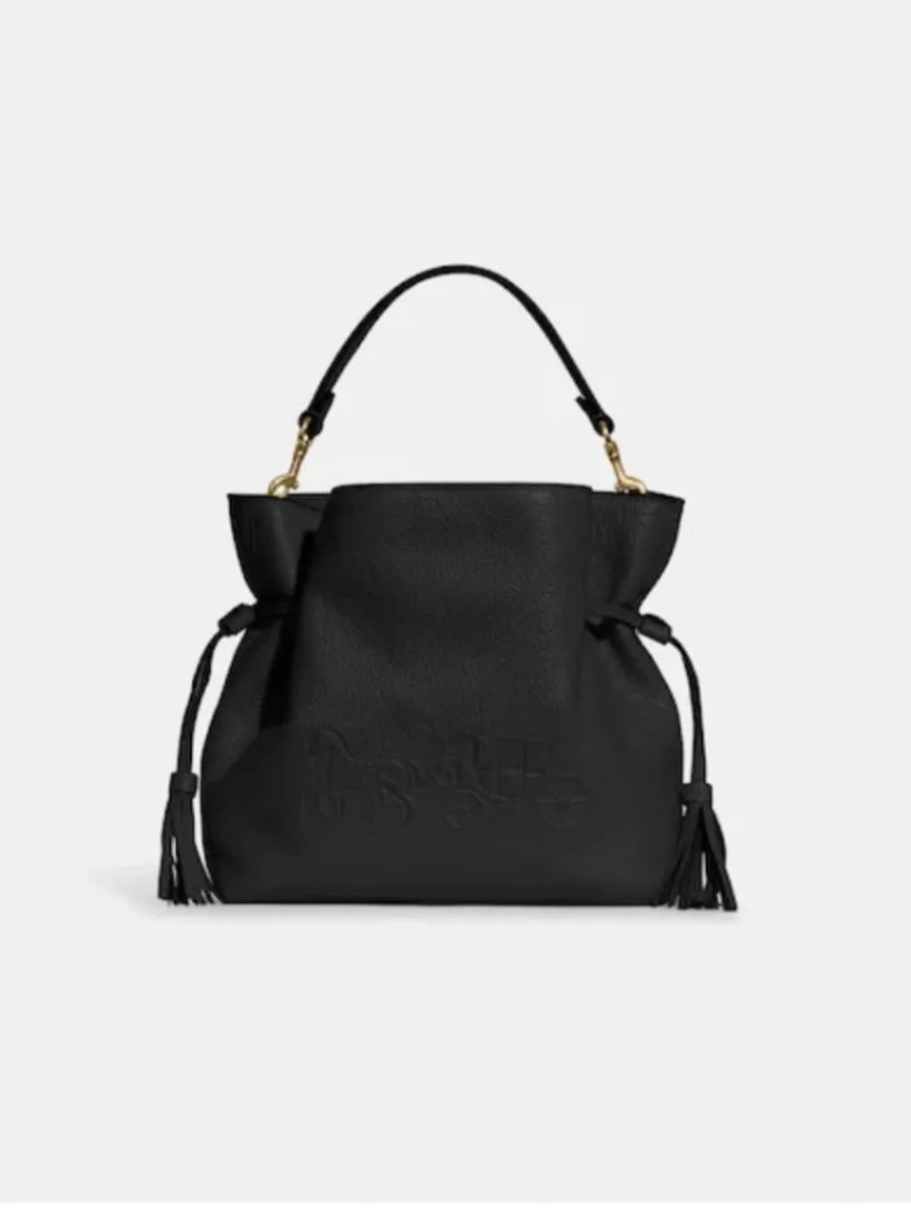 Coach Andy horse & carriage leather crossbody purse black